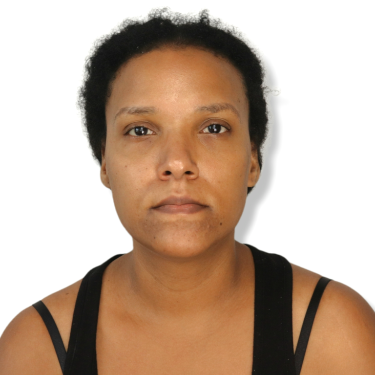 brown skin woman without makeup